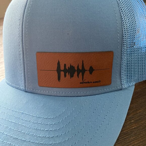 Adventure Awaits Soundwave Columbia Blue Snapback Trucker Hat - Picture 3 of 4